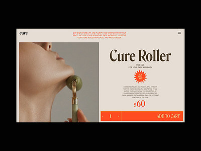 Cure Roller Scroll Animation animation interaction interface photography promo typography ui ux video web website
