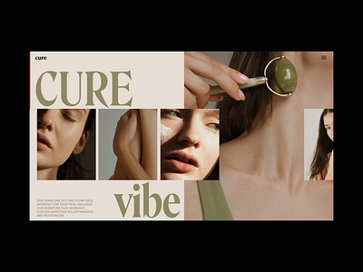 Cure Skincare Slider Animation promo slider ui ux video web website