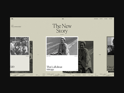 M. Editorial Website Story Page concept fashion interface promo typography ui ux web website