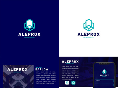 Aleprox Data Security Logo Design adobe branding creative design dribble graphicsdesign illustrator logo mockup photoshop vector
