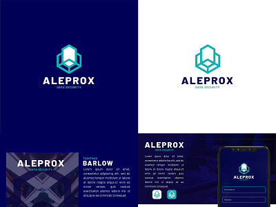 Aleprox Data Security Logo Design