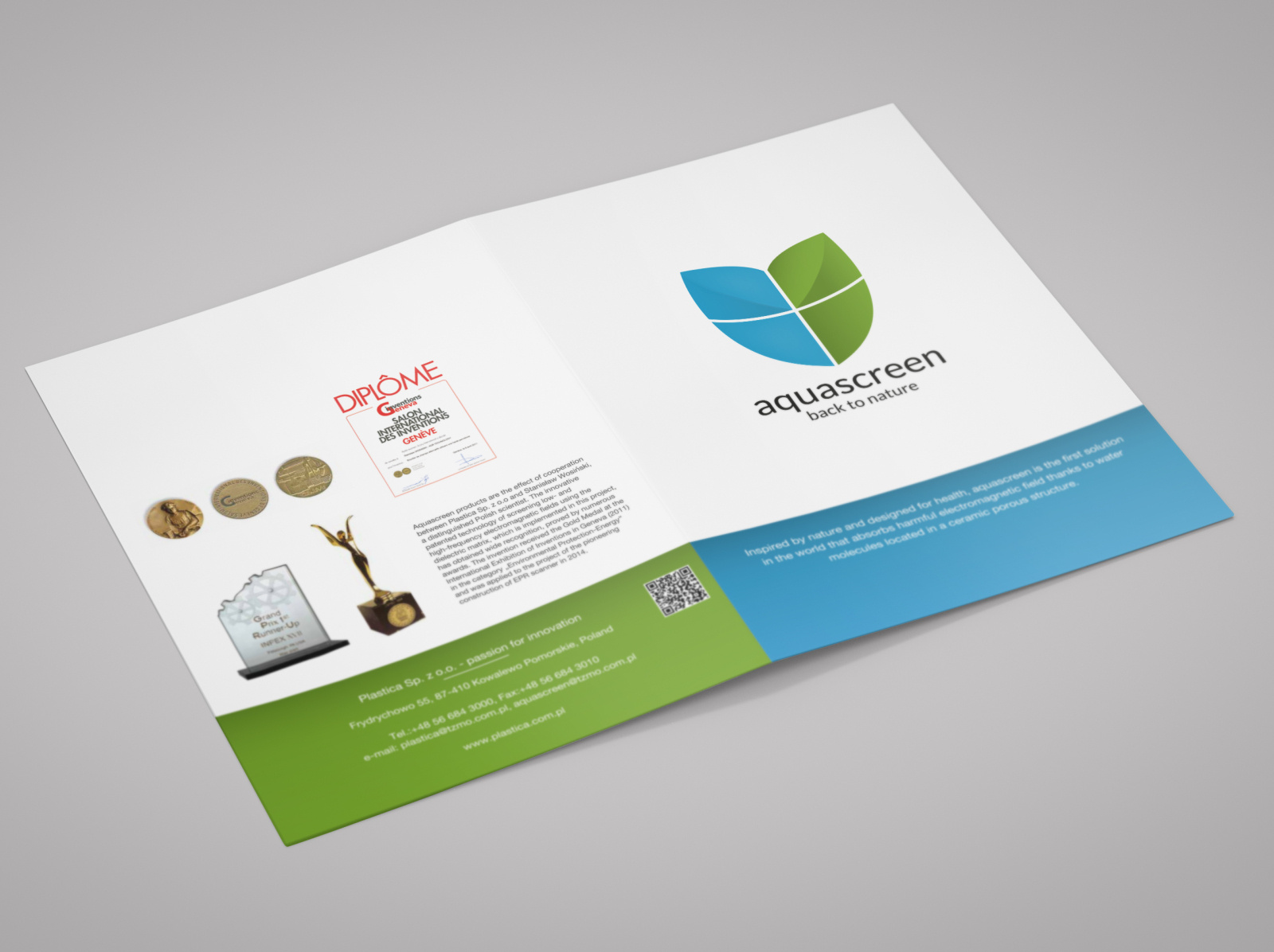 Aquascreen logo & brochure by Maria Wituchowska on Dribbble