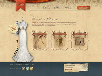 Ebridal homepage ebridal homepage site texture type vintage website