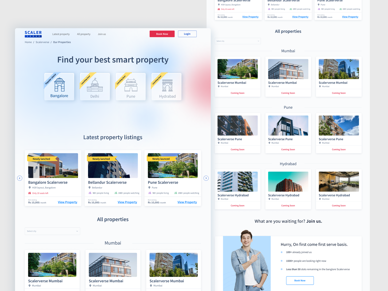 Property listing : Landing page by Ashish Gupta on Dribbble