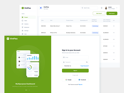 Dashboard : Web app