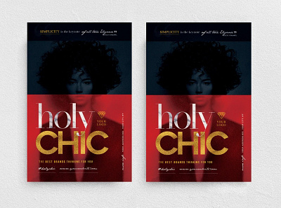 Holy Chic Flyer Template boutique fashion glamour night club party promotion