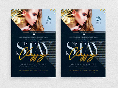 Stay Classy Flyer Template boutique chic design fashion fest glamour new collection night club party promotion