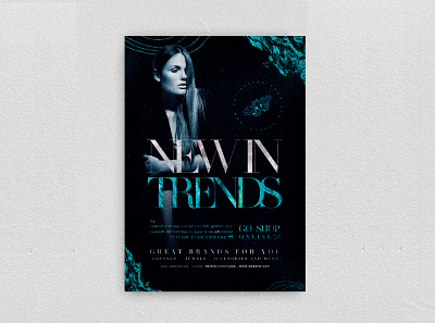 New In Trends Flyer boutique chic elegant event fashion glamour new collection night club party promotion