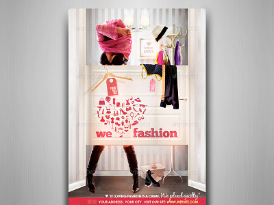 We Love Fashion Flyer Template