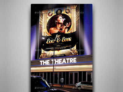 Theatres Mock-Ups Template Pack billboard cinema elegant entertainment event mock up exhibition festival night club opera promotion showtime theater