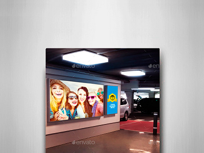 Parking Vol.2 Mock-Ups Pack advertising automobile garage grunge promo mock up promotion signage smart object traffic underground urban vehicle