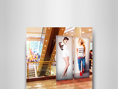 Shopping Center Vol.16 Mock-Ups Pack ads advertising commerce exhibition fashion mockup mall marketing new collection promo mock up promotion realistic smart object