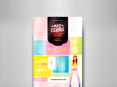 Flexible Flyer Template band chic cute invitation metro style modern multipurpose music musical night club sale shopping