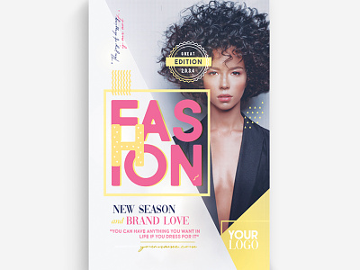 Fashion Show Vol.4 Flyer Template boutique chic classy creative disco elegant event fancy fashion fest glamour haute couture marketing mode model modern new collection night club party promo