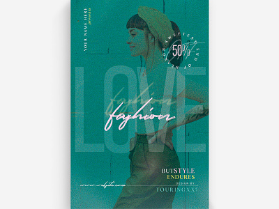 Love Fashion Flyer Template boutique chic classy creative disco elegant event fancy fashion fest glamour haute couture marketing mode model modern night club party promo promotion