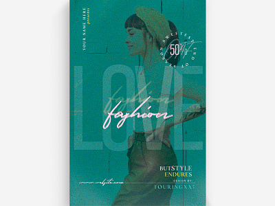 Love Fashion Flyer Template boutique chic classy creative disco elegant event fancy fashion fest glamour haute couture marketing mode model modern night club party promo promotion