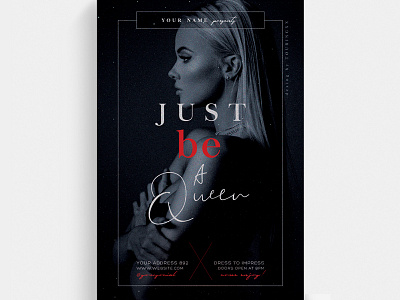 Just Be A Queen Flyer Template