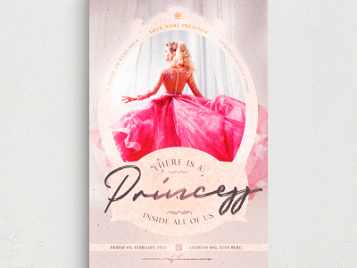 There Is A Princess Inside All Of Us Flyer Template