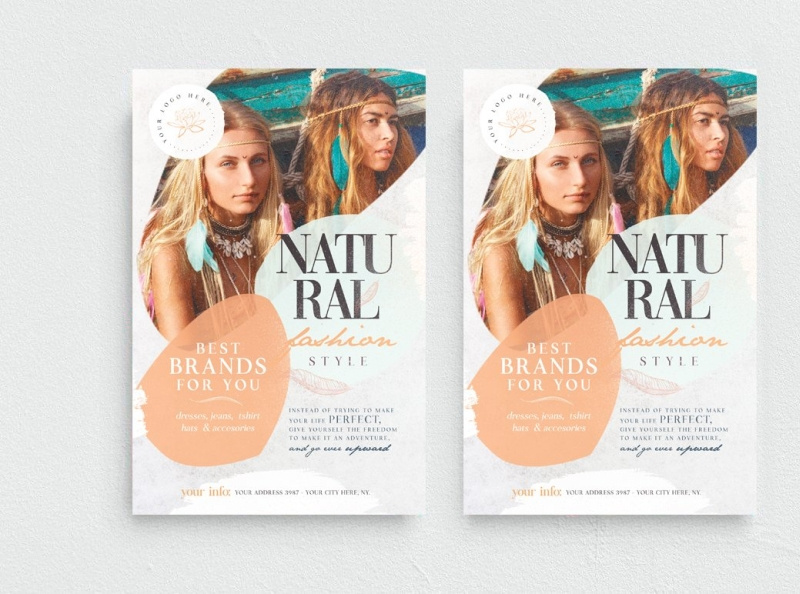 Natural Fashion Style Flyer Template By Touringxx On Dribbble