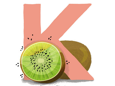 K for Kiwi abc fruit k kiwi madalva