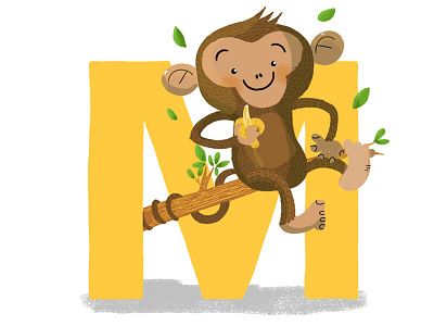 M for Monkey abc m madalva monkey
