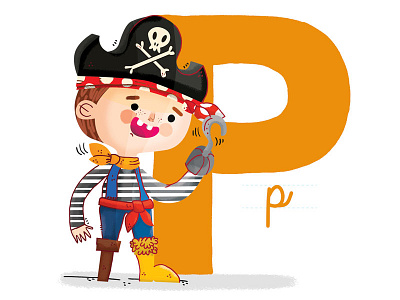 P for Pirate abc madalva pirata pirate