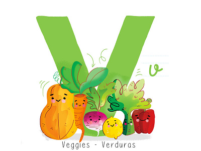 V for Vegetable abc madalva v vegetable