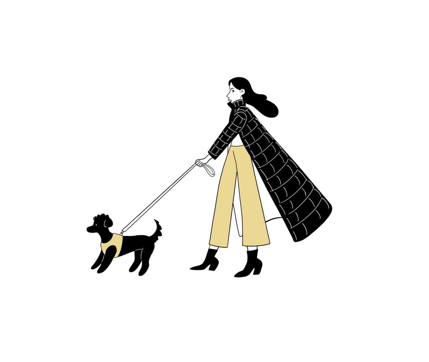 Long Coat Dog Walk by Sierra Gonzales on Dribbble