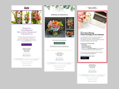 Emails for Florist Clients b2c design emails graphic design marketing