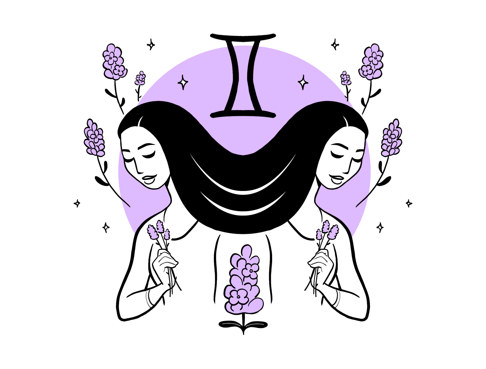 Gemini - Your Flower is Lavender by Sierra Gonzales on Dribbble