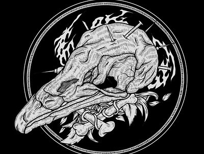 honest vultures bands black white branding commision work design hand drawn icon illustration logo vector