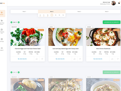 Ruled.Me - Keto Meal Planner by Marcus Handa on Dribbble