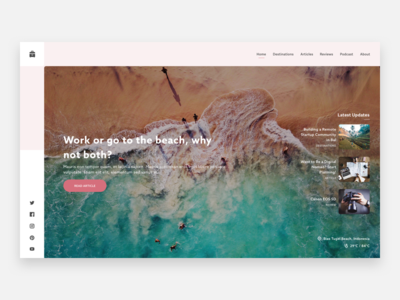 Nomad Blog blog digital nomad header hero holiday reviews ui ux vacation web design