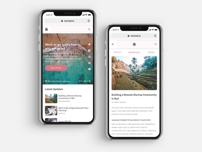 Nomad Mobile blog holiday ios mobile mobile design nomad reviews travelling ui ux vacation web design