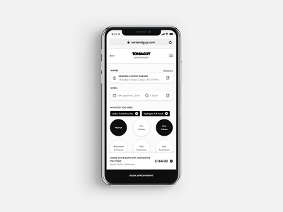Toni & Guy Appointment Mobile