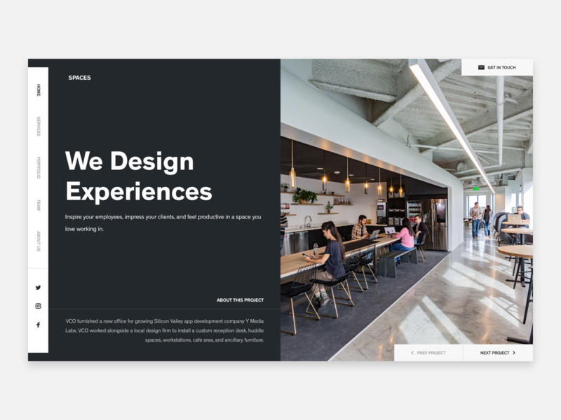 Office Design Agency agency architechture header hero office design office design agency office space ui ux web design workspace