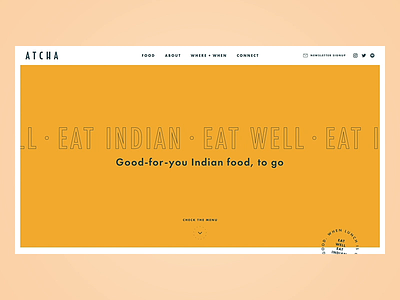 Atcha Street Food (Website Launch) after effects animation food illustration indian street food ui ux web design website