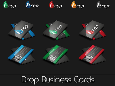 Drop Business Cards cards colorful drop logotype modern professional serious simple