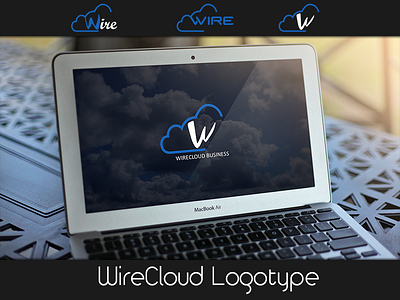 WireCloud logotype blue logotype modern network simple vector white