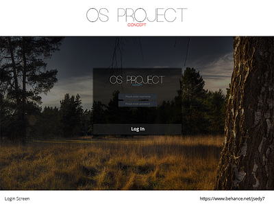 OS PROJECT - Login concept design modern simple slim system