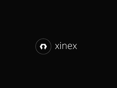 xinex logo black clean logo logotype simplicity white
