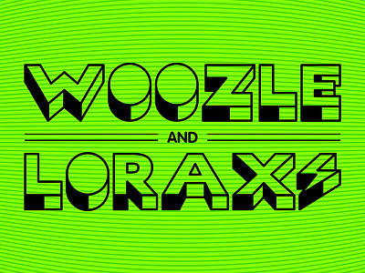 Woozle and Lorax – bolt logo bryan rountree carlos vigil lightning bolt logo ok comics roswell srd super rad super rad design typography vector woozle and lorax