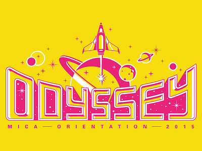 Odyssey Logo carlos vigil lettering logo mica odyssey planets space space ship srd super rad super rad design vector
