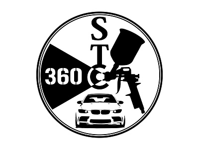 Logo for black printing auto repair shop black white design logo vector