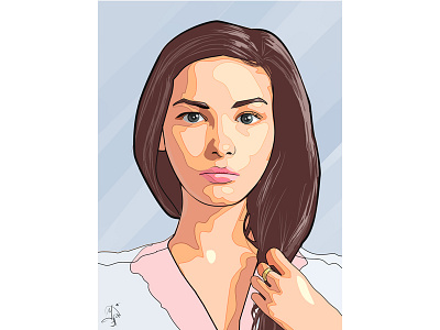 Portrait portrait style vector