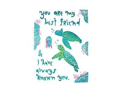 You Are My Best Friend And I Have Always Known You | Foreignspel artwork block printing children book illustration design fine art hand lettering illustration stationery design typography