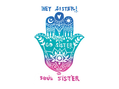 Hey Sister Go Sister Soul Sister | Foreignspell artwork block printing children book illustration design fine art hand lettering illustration lyrics music music art song lyrics stationery design typography