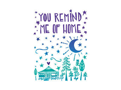 You Remind Me Of Home | Foreignspell artwork block printing children book illustration design fine art hand lettering illustration music stationery design typography