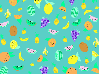 Fruity Cutie Pattern artwork children book illustration design illustration pattern stationery design vector