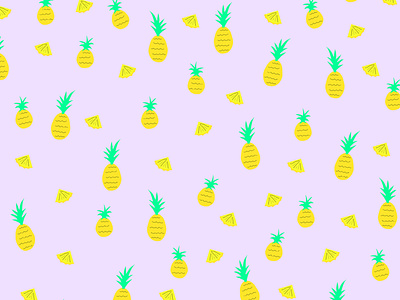 Pineapple Cutie Pattern artwork children book illustration design fine art illustration pattern stationery design vector